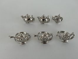 6 Stk. Servietten-Ringe aus Metall 
