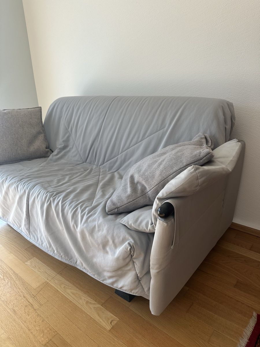 Sofas: Designer-Schlafsofa / Schlafcouch in Hellgrau – Gebraucht aus Masein von mar_hsd7