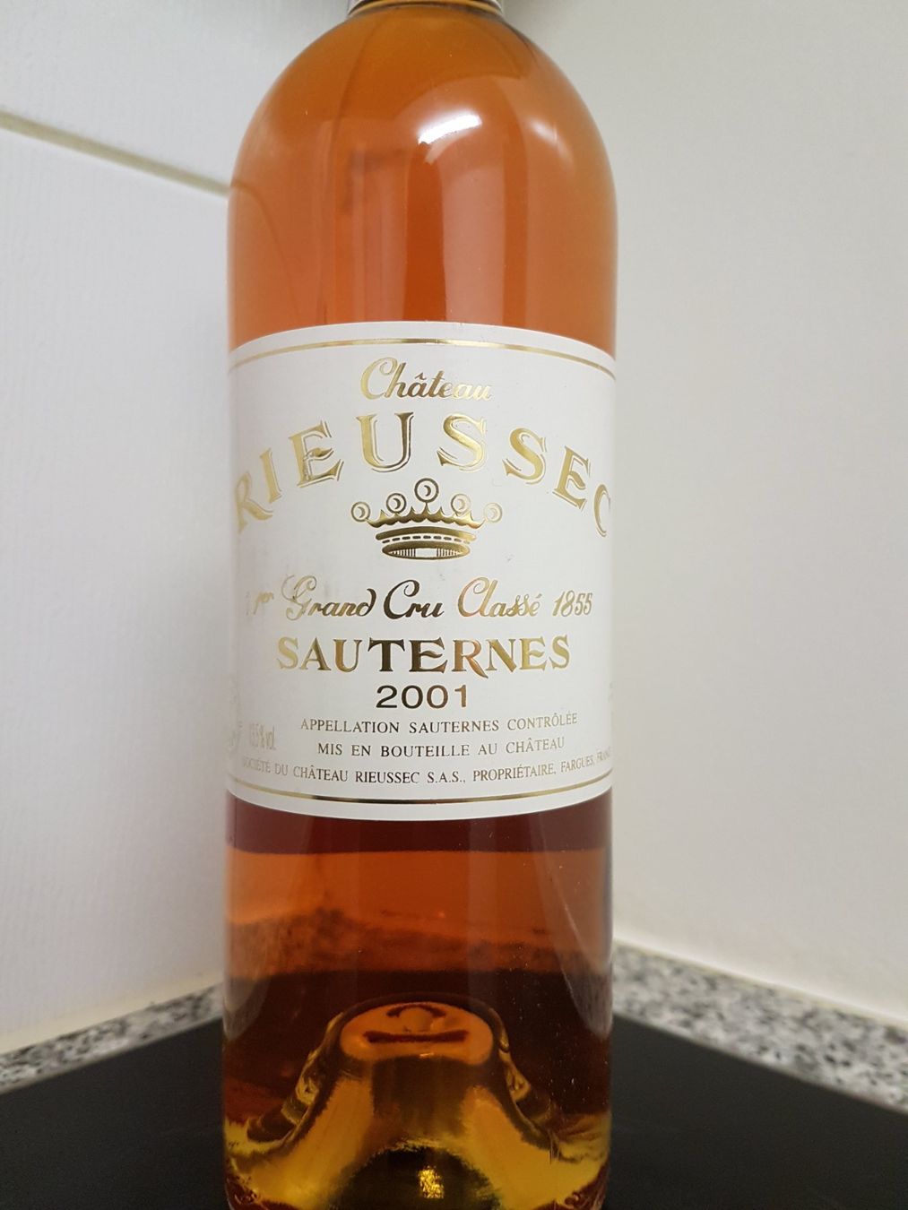 Vino: Château Rieussec 2001  75cl. P99/WS100 – Nuovo (secondo la descrizione) da Grenchen venduto da poggione 1