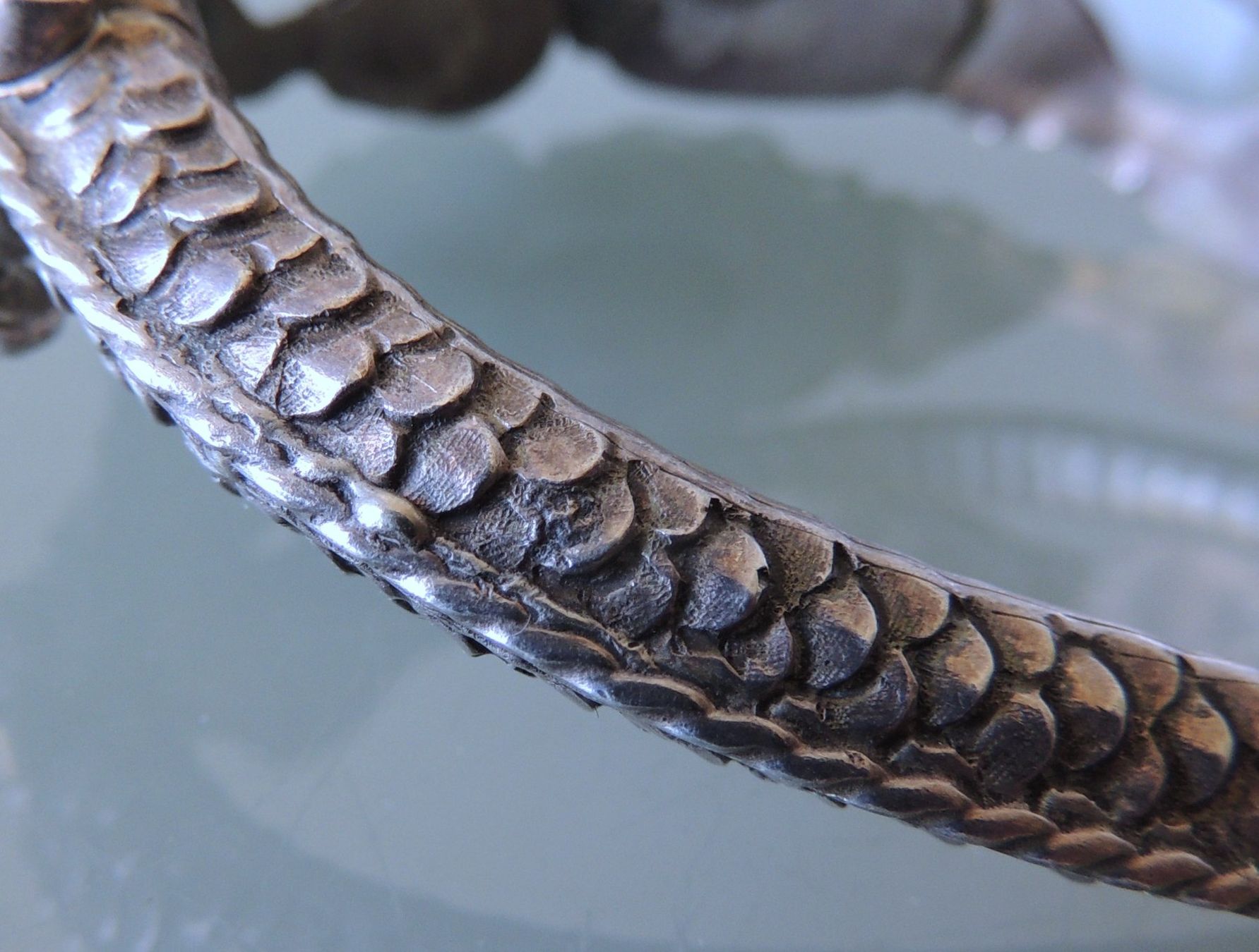 Bracciali & Braccialetti: Drachen Armreif Silber 900 mit Türkis – Usato da Waldenburg venduto da schaller707 6