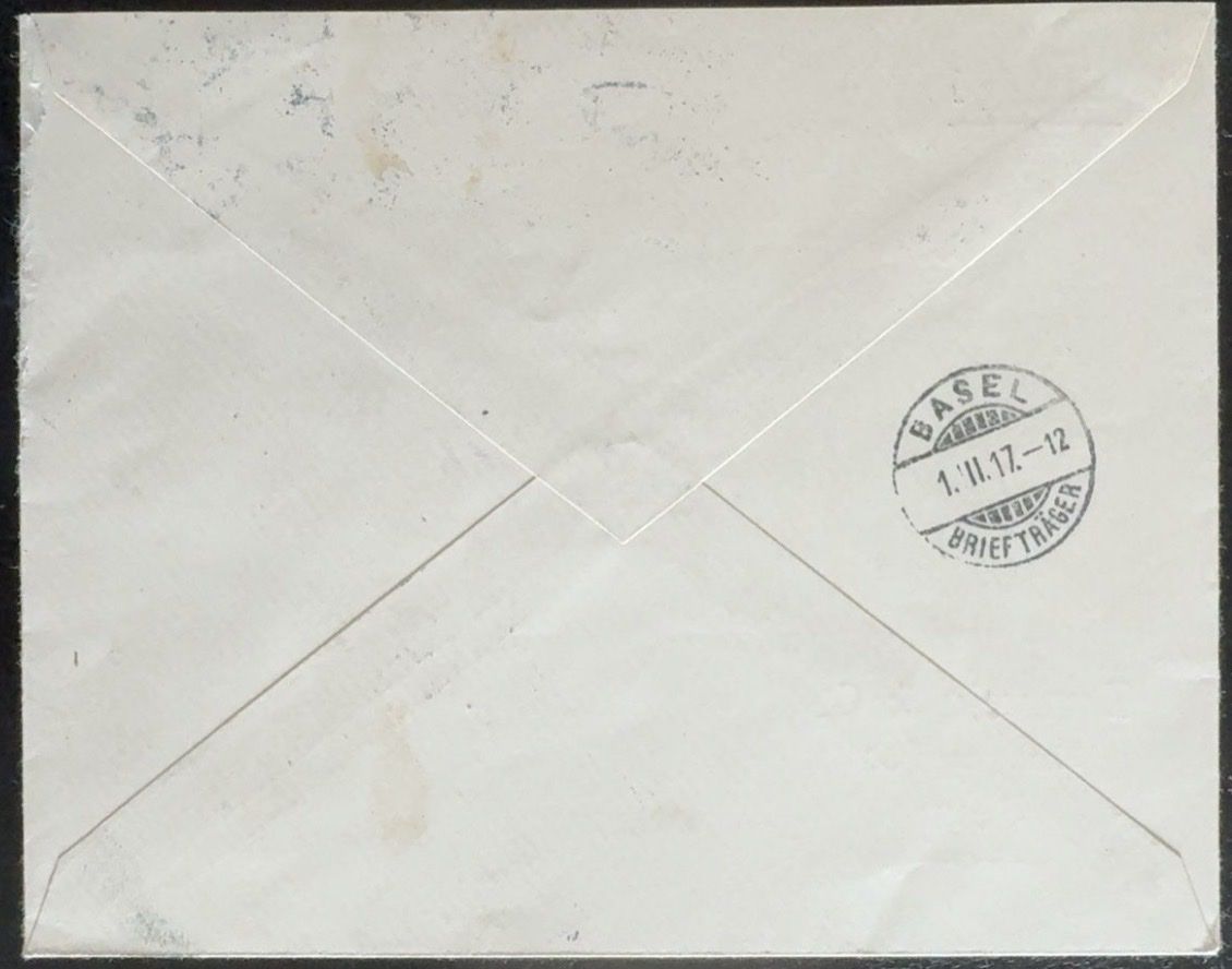 Tous les timbres: Briefumschlag mit Stempel 1.03.17 und Briefmarken – D'occasion à birsfelden par tim0444 1