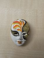 Vintage Maske Wanddeko, Keramik, handbemalt, Sammlerstück