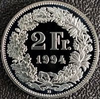 2 Franken 1994 stgl. / aus Münzsatz