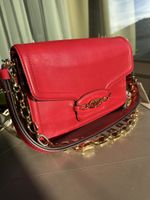 Lauren Ralph Lauren Leather Medium Shoulder Bag in Red New