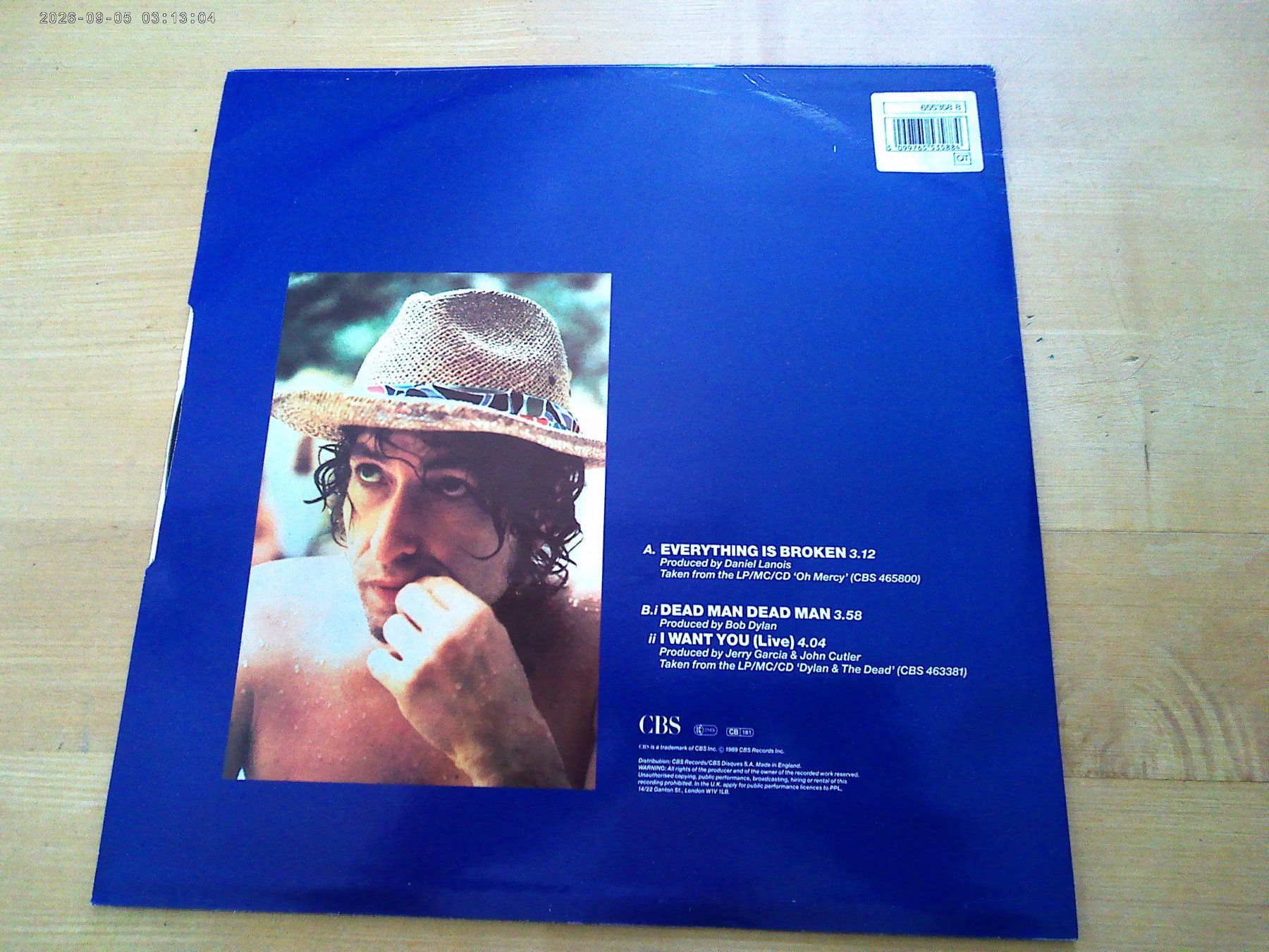 Schallplatten: BOB DYLAN Everything Is Broken UK 1989 - with numbered print – Neu und originalverpackt aus Zofingen von mooni89 1