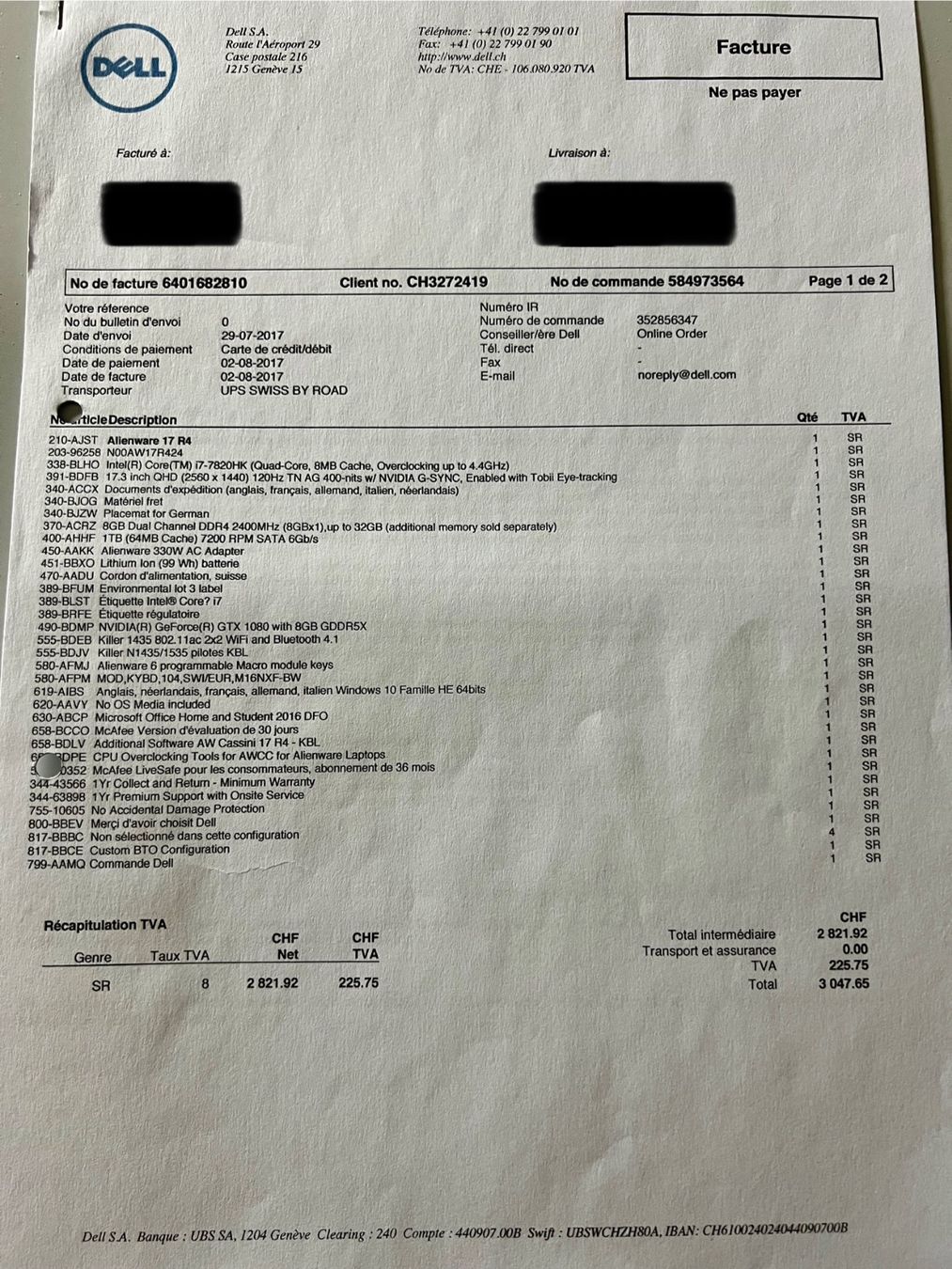 Alienware PCs: Alienware 17 R4 – Gebraucht aus Dorénaz von  8