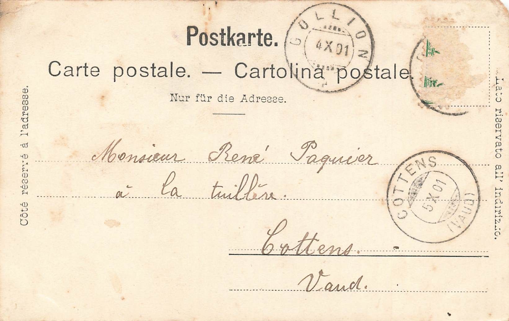 Ansichtskarten: Temple de Gollion – Gebraucht aus Biasca von Blenio71 1