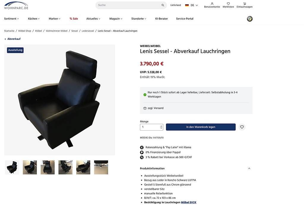 Intertime Sessel: Intertime Lenis relax armchair in new condition! – Neu (gemäss Beschreibung) aus Weiach von A.Hatem 5