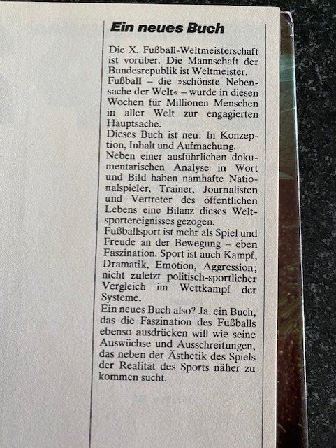 Libri: Fussball Weltmeisterschaft 1974 – Usato da Bätterkinden venduto da Albera 2