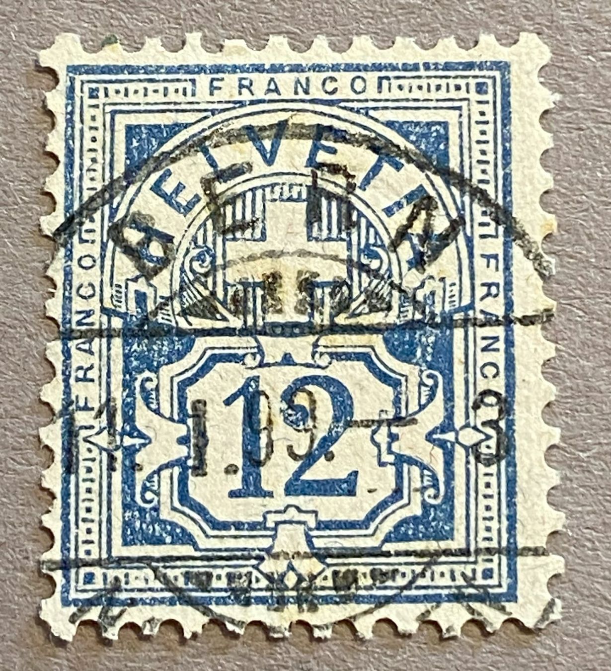 Alle Briefmarken: 62B Stempel Bern, Farbe mattblau, SBK 55.- – Gebraucht aus Steinhausen von yukon26