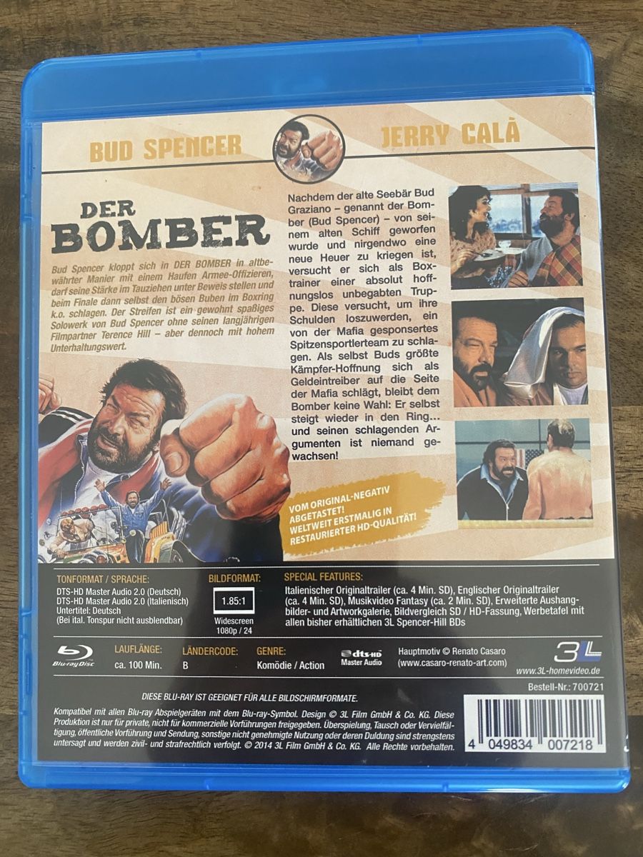 Tutti i DVDs: Der Bomber Blu-ray mit Bud Spencer – Usato da Rüschlikon venduto da Granulat204 1