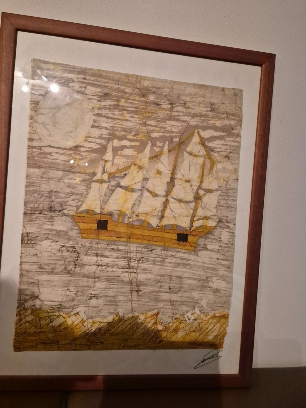Foto & Immagini: Grosses Bild / Handarbeit / Batik auf Stoff – Usato da Zürich venduto da canteiros 3