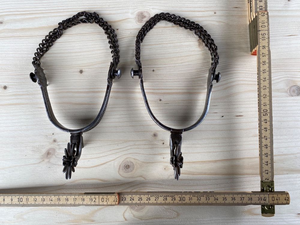 Westernsporen Schwarz Mit Silberdots ♞Westernreitshop Online Shop
