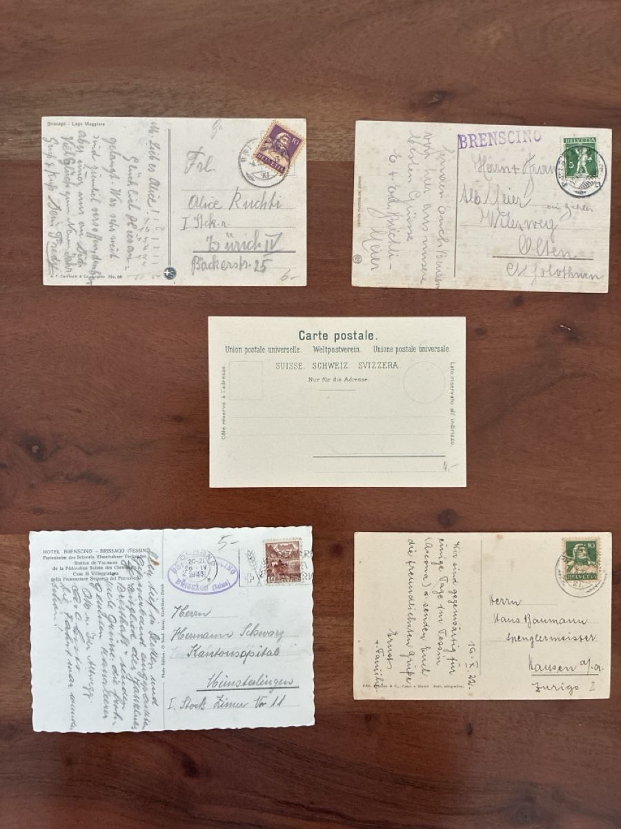 Cartoline postali: 10 Ansichtskarten Schweiz von Brissago TI – Usato da Oftringen venduto da Cla.vD.74 1