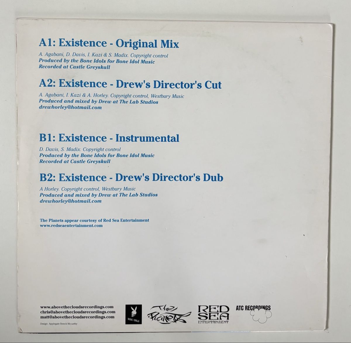 Vinyles: Bone Idols & The Planets - Existence 12" VG+/VG+ – D'occasion à Neuchâtel par Deivid2 3