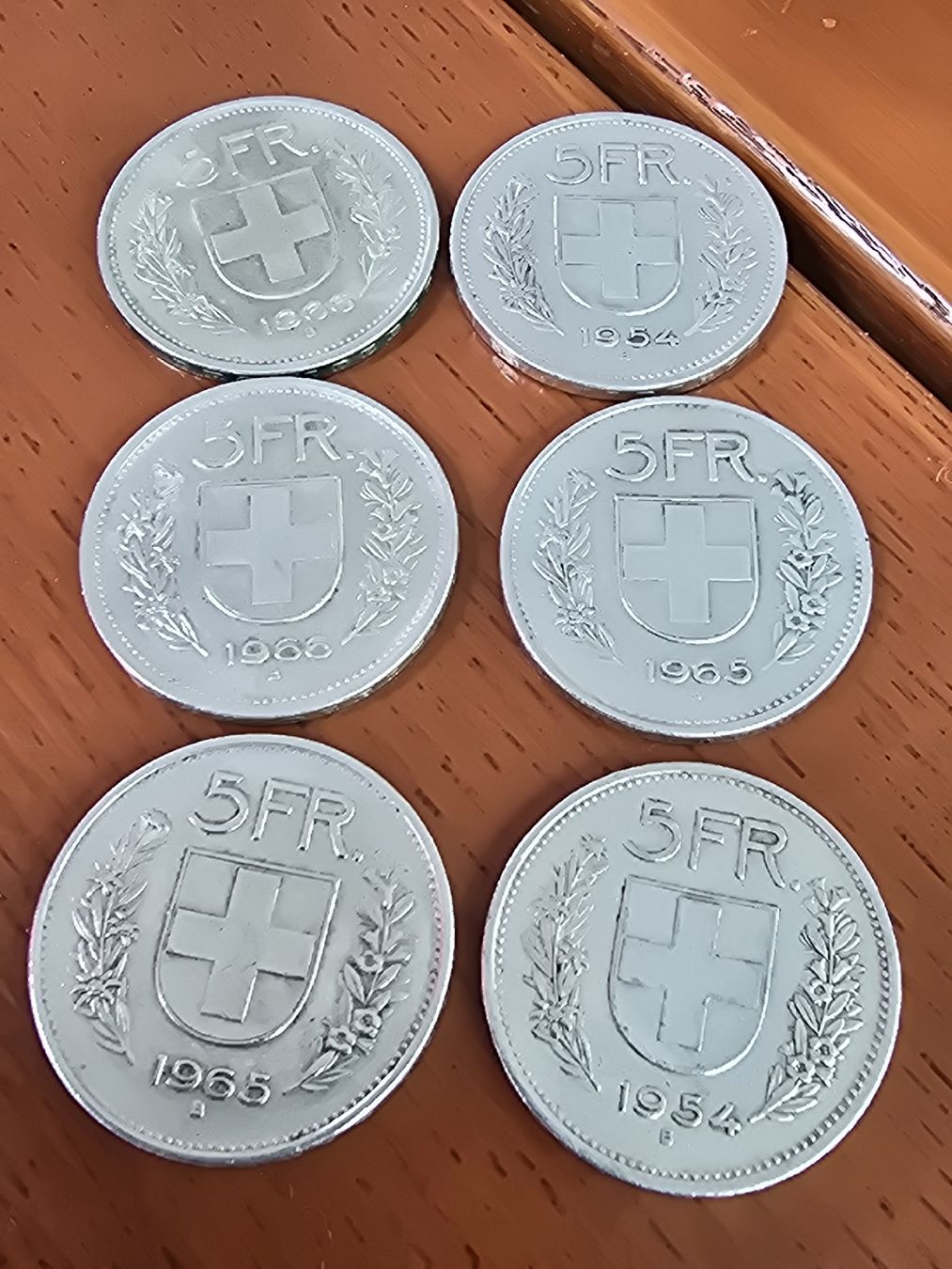 Tutti le monete: Lot Silber 5Liber 6Stk – Usato da Pfäffikon SZ venduto da 26.4.14.17.25