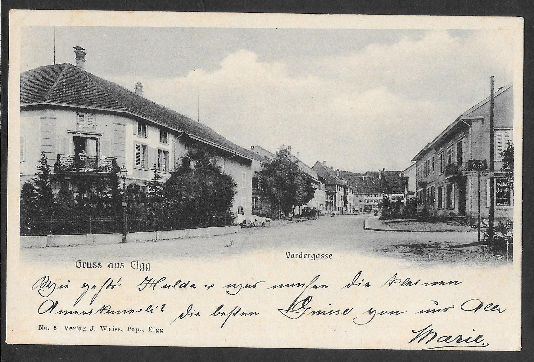 Cartoline postali: Elgg Vordergasse – Usato da Olten venduto da clotaldi