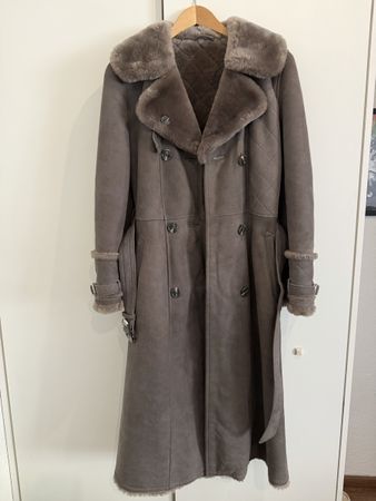 Vintage Lammfell Ledermantel- Berliner Ledermoden