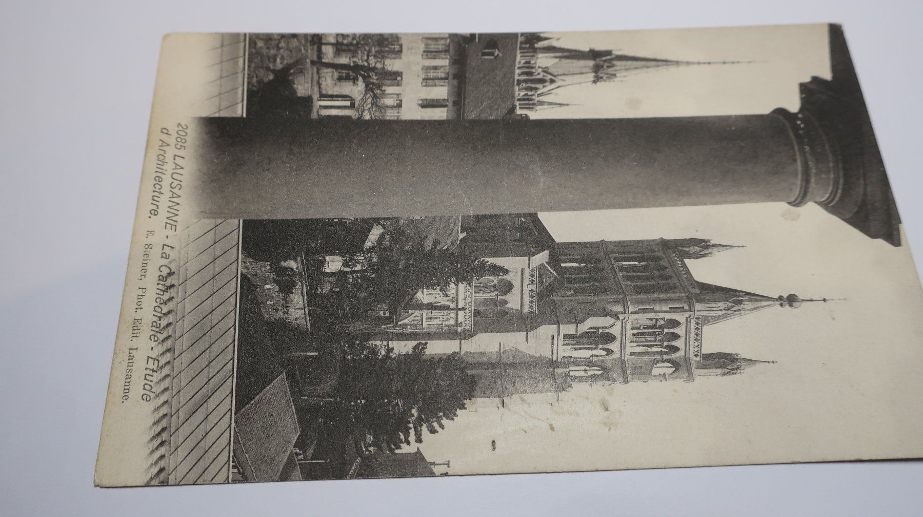 Cartoline postali: Lausanne - La Cathédrale - Etude  1909 – Usato da Cormoret venduto da Pascalll2001 1