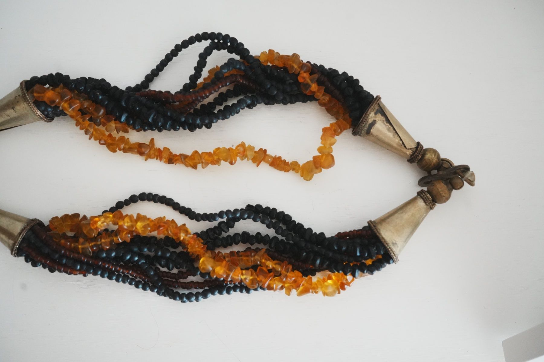 Catenine: Ethno Kette Medaillon Bernstein Stammesschmuck – Usato da Volketswil venduto da HeredisAntiques 6