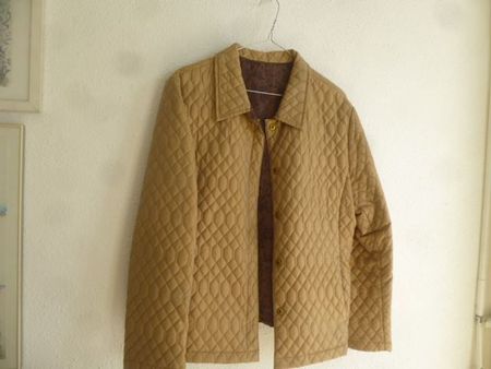 Jacke Camel Gr. 42 gestepptes Muster