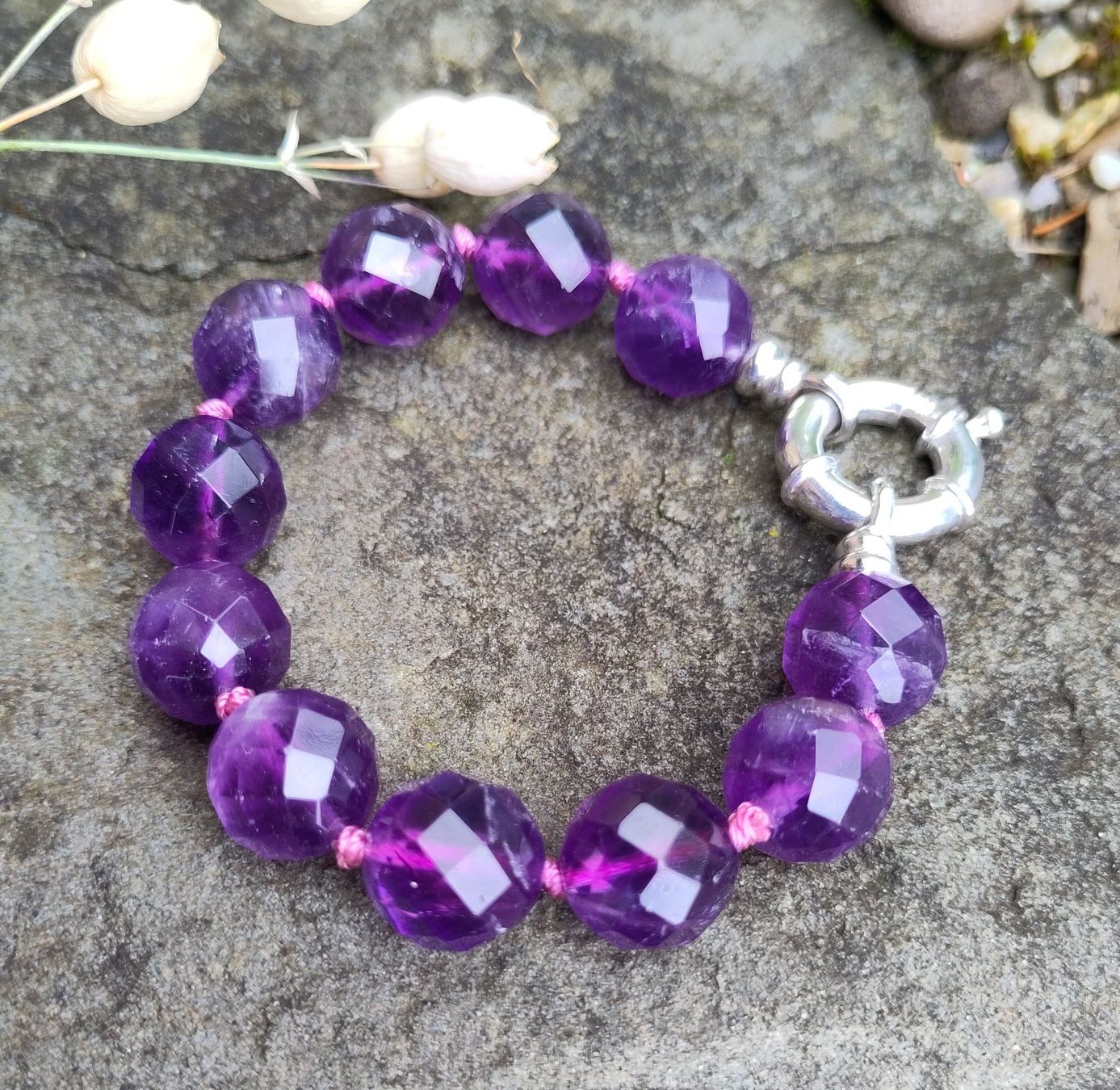 Bracciali & Braccialetti: Armband Amethyst Silber – Nuovo e nell'imballaggio originale da Lauperswil venduto da Naturhandwerk