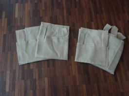 Neue 6Stck. Fertigvorhänge mit Schlaufen in Beige