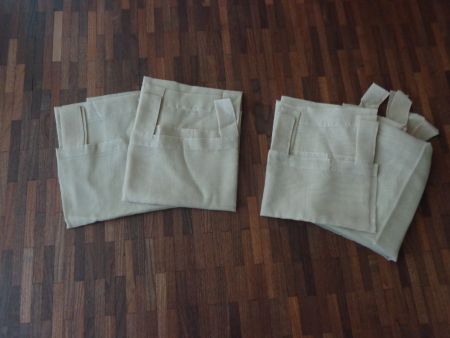 Neue 6Stck. Fertigvorhänge mit Schlaufen in Beige