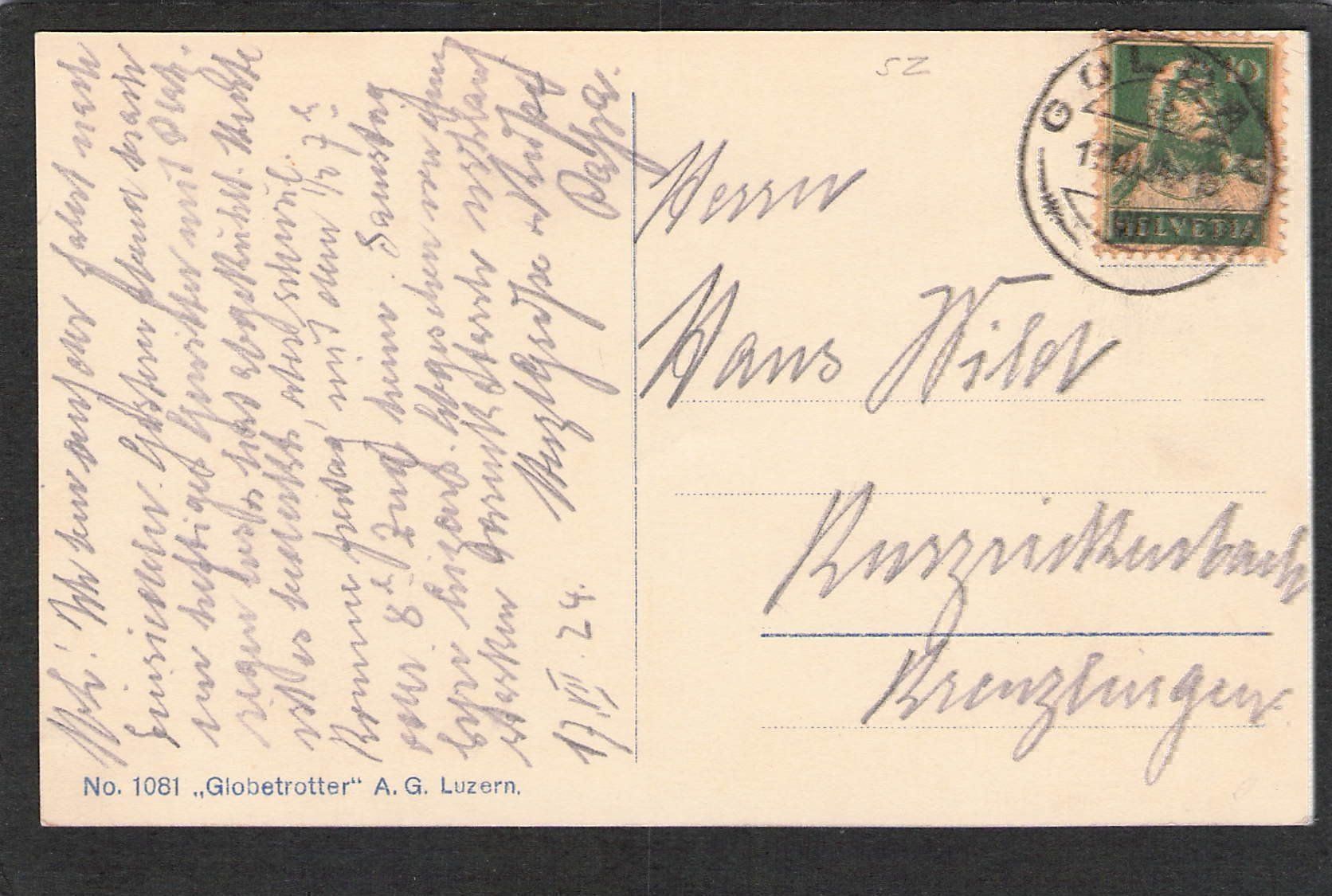 Cartoline postali: -AK Goldau , 1924 – Usato da Reichenburg venduto da Pipo-67 1