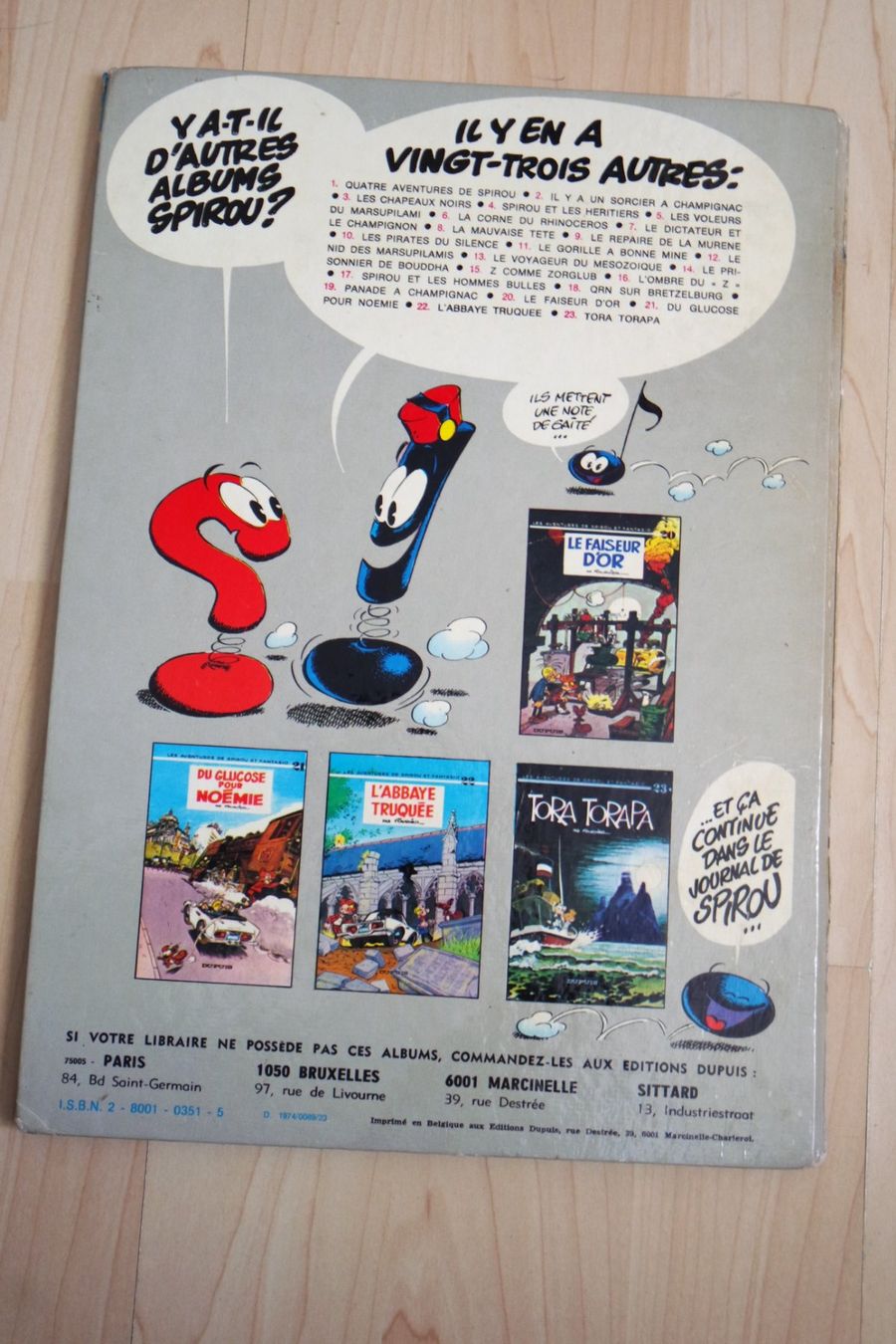 Comics: SPIROU     °°°°° TEMBO TABOU    °°°°° E.O 1974 – Gebraucht aus Avenches von WEBHobby 2