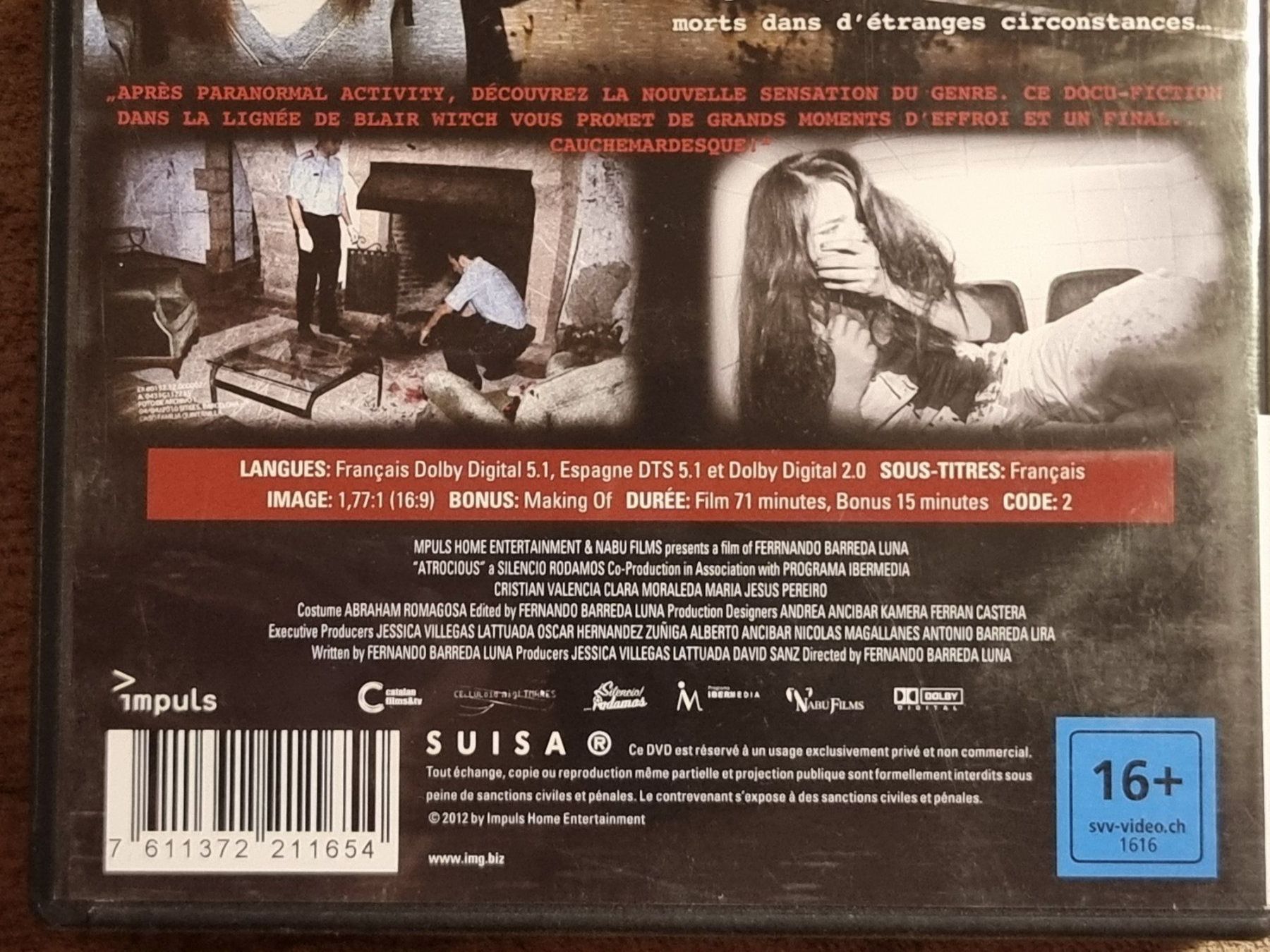 Tutti i DVDs: Atrocious – Usato da Chavannes-près-Renens venduto da XWR4 3