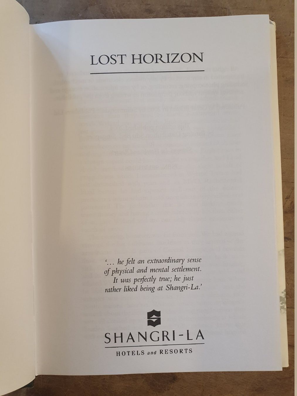 Libri: Lost Horizon James Hilton Shangri-La – Usato da Zürich venduto da loosebone 2