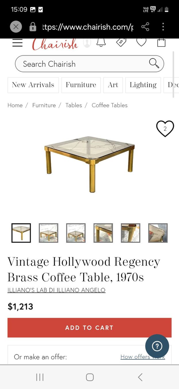 Tavoli: Table basse styles Hollywood Regency années 1970 – Usato da Fully venduto da tameab 6
