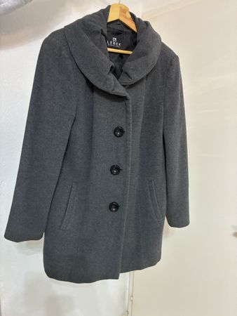Damen Mantel Lebek grau mit Kragen guter Zustand