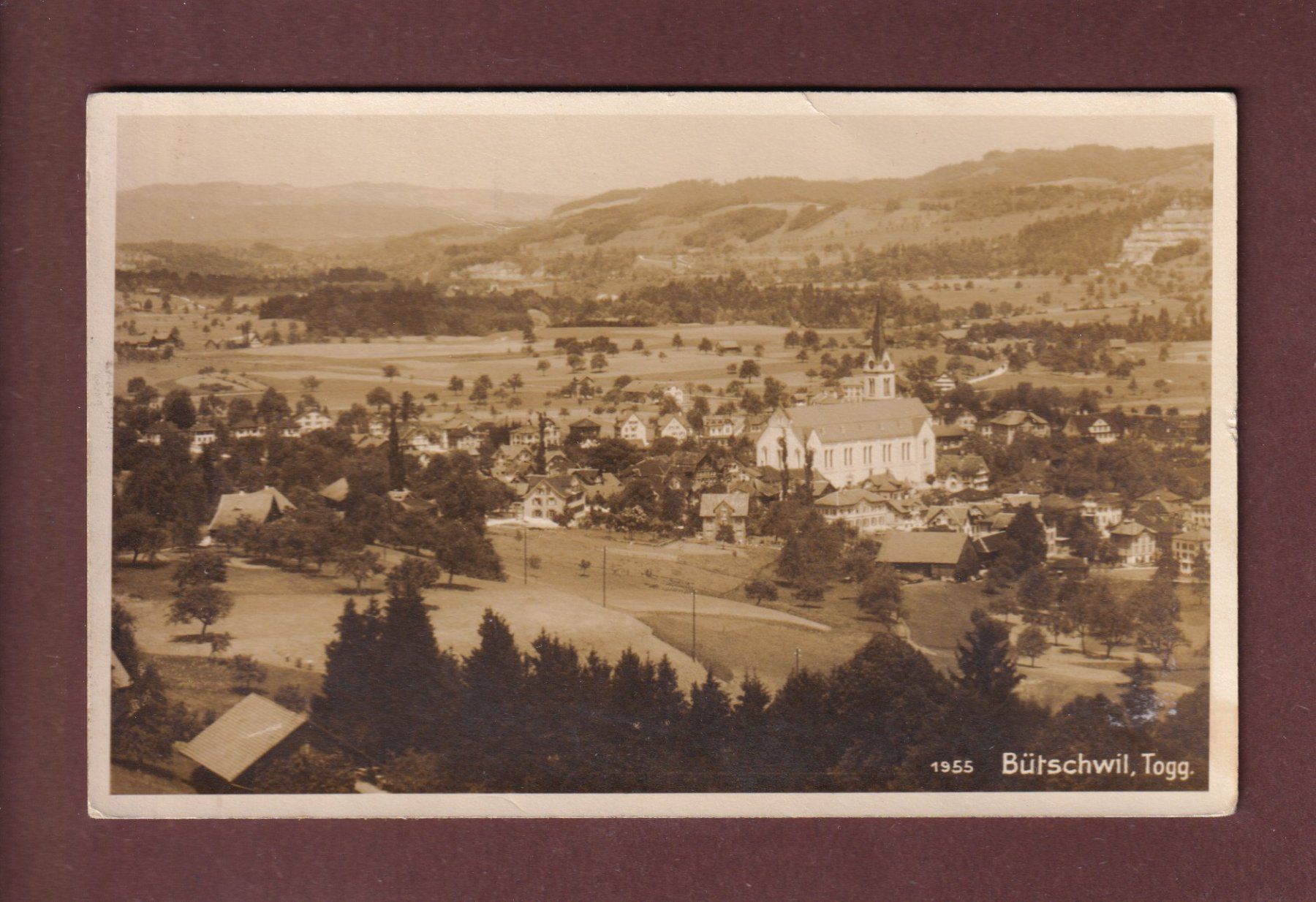 Cartoline postali: BÜTSCHWIL - 1932 – Usato da Pully venduto da nicecards-shop