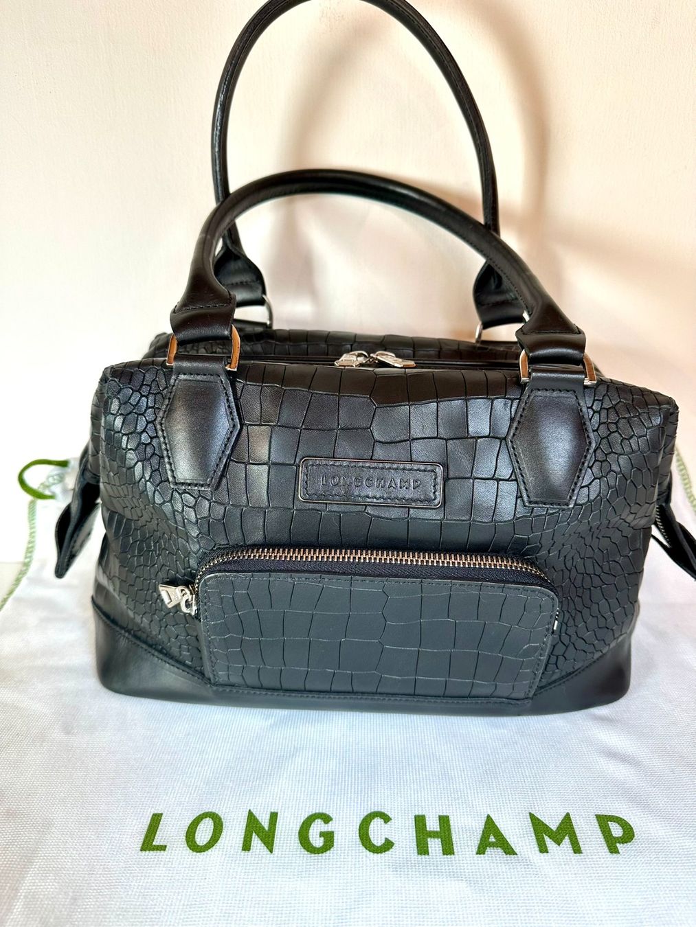 Longchamp Borse da donna: Longchamp Légende Croco Noir – Usato da Bernex venduto da euma1976 2