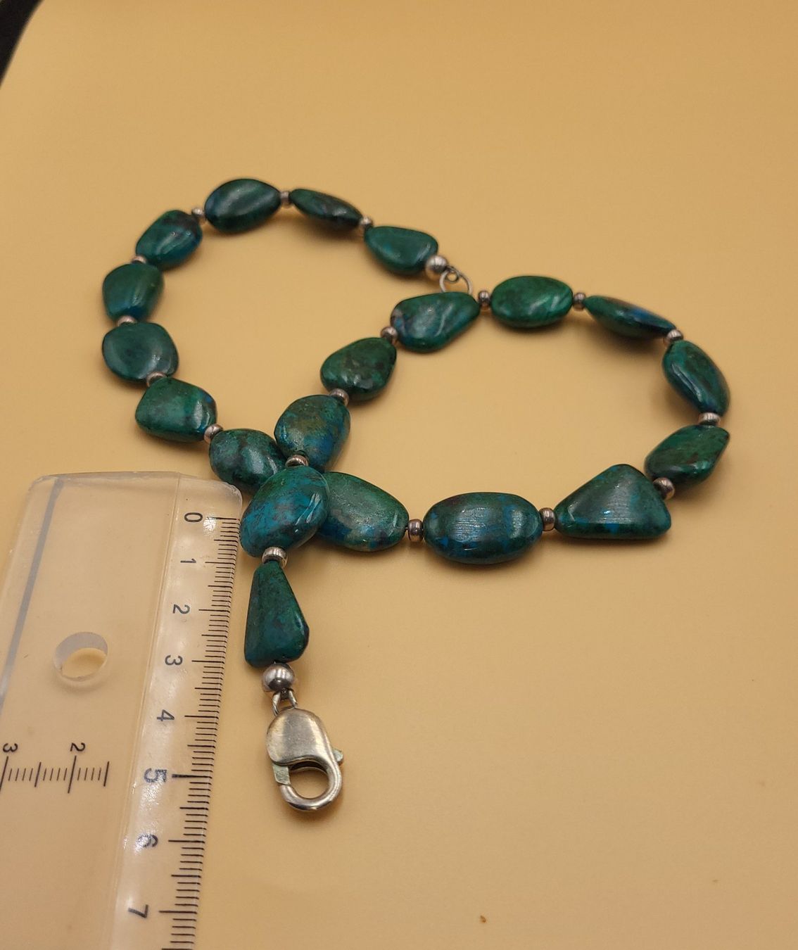 Ketten: Chrysokoll Kette Mit Silber 925 Verschluss, einzigartig! – Gebraucht aus Wald ZH von SwissPawnshop 2