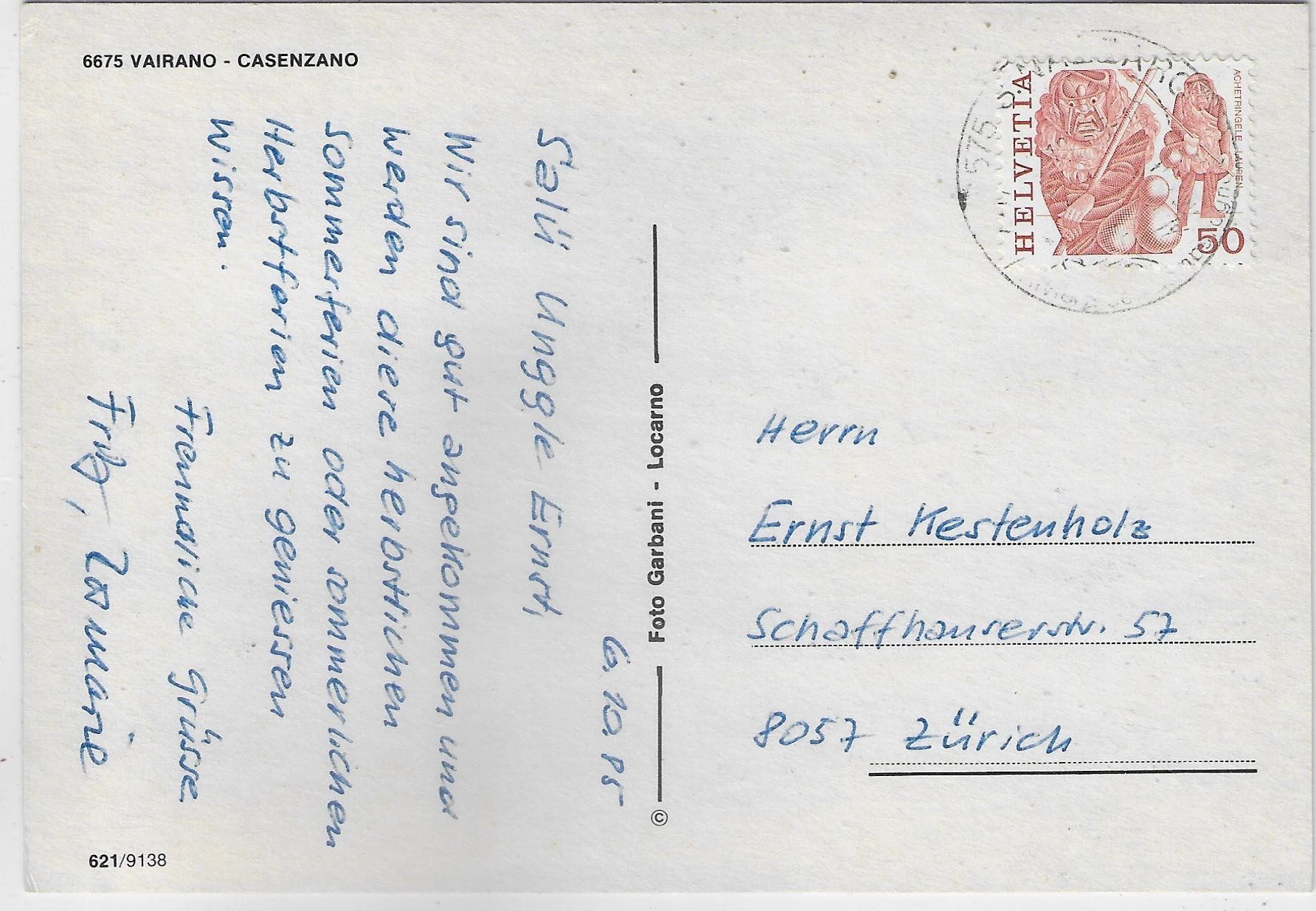 Cartoline postali: Vairano-Casenzano TI - Multiview – Usato da Ettingen venduto da Kartenplanet 1