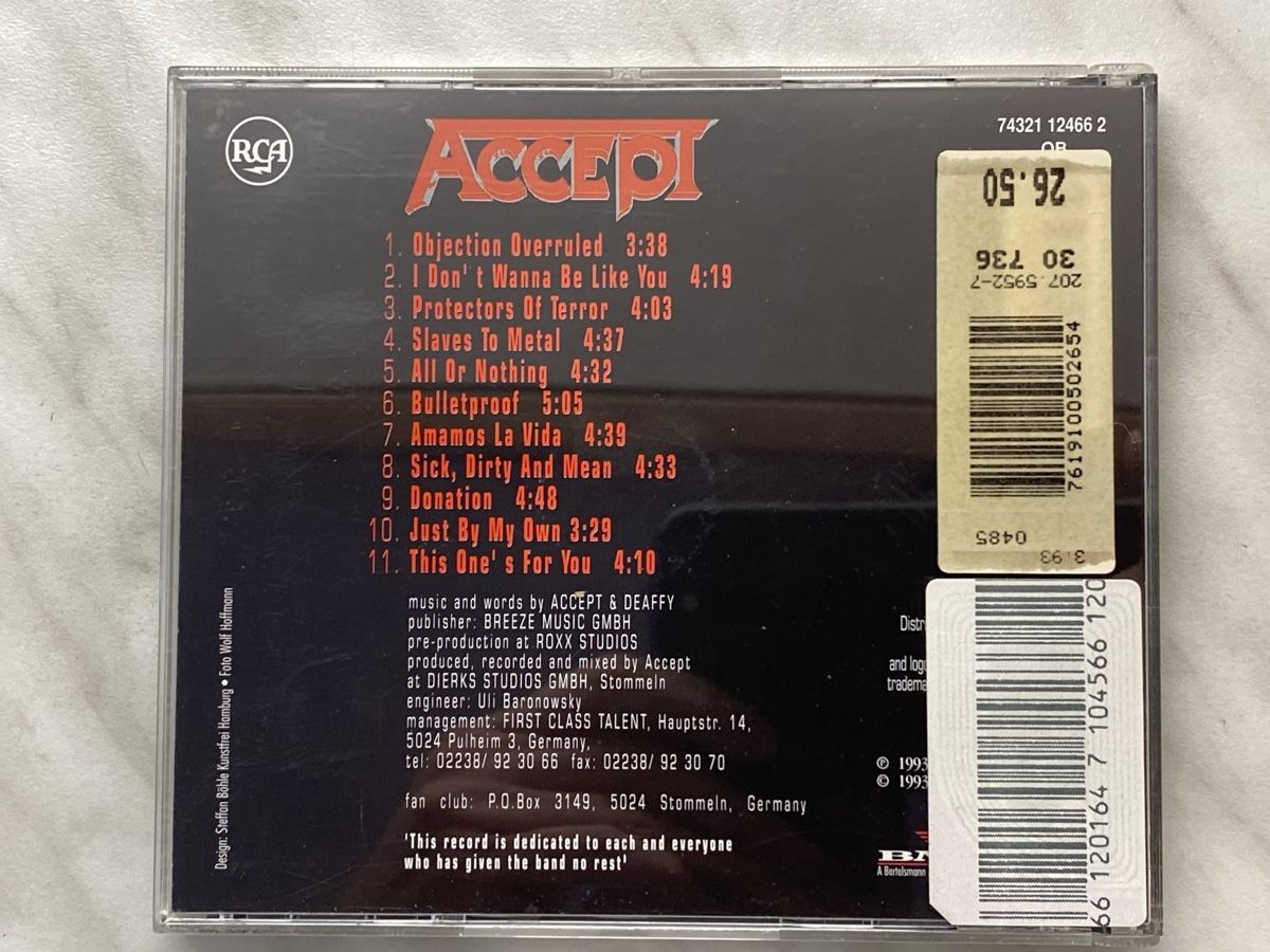CDs: Accept Objection Overruled – Neu (gemäss Beschreibung) aus Aigle von St_anger 1