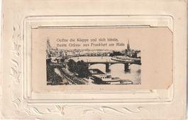 Frankfurt. Karte mit innliegendem Leporello