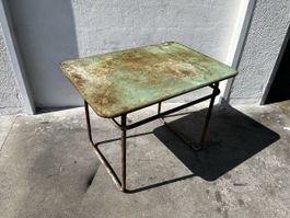 Vintage Bigla Schlaufentisch Metall Gartentisch