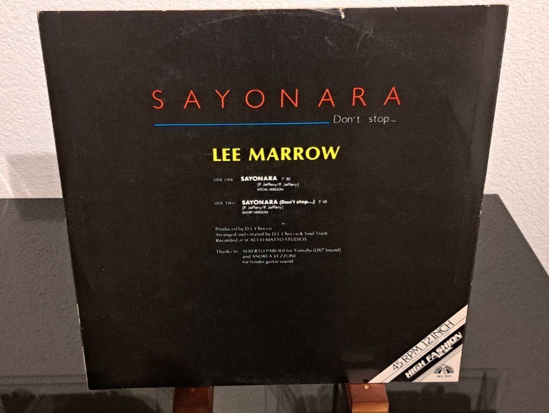Dischi in vinile: Lee Marrow Sayonara Maxi Single VG/G+ – Usato da Günsberg venduto da Fleder4 1