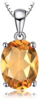 Silber 925 Citrin Collier | Argent et citrine‪‪‪