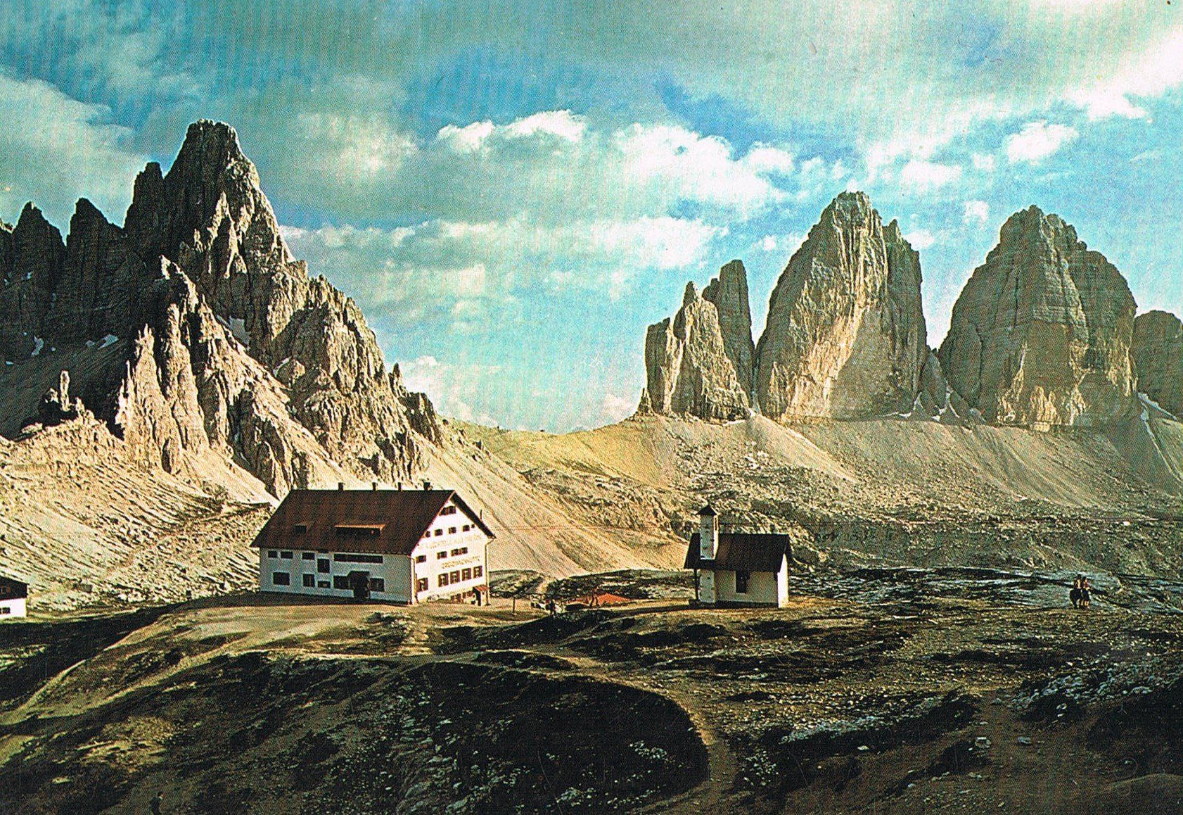 Cartes postales: Dreizinnenhütte, Dolomiten – D'occasion à Buchs AG par Baerfisch