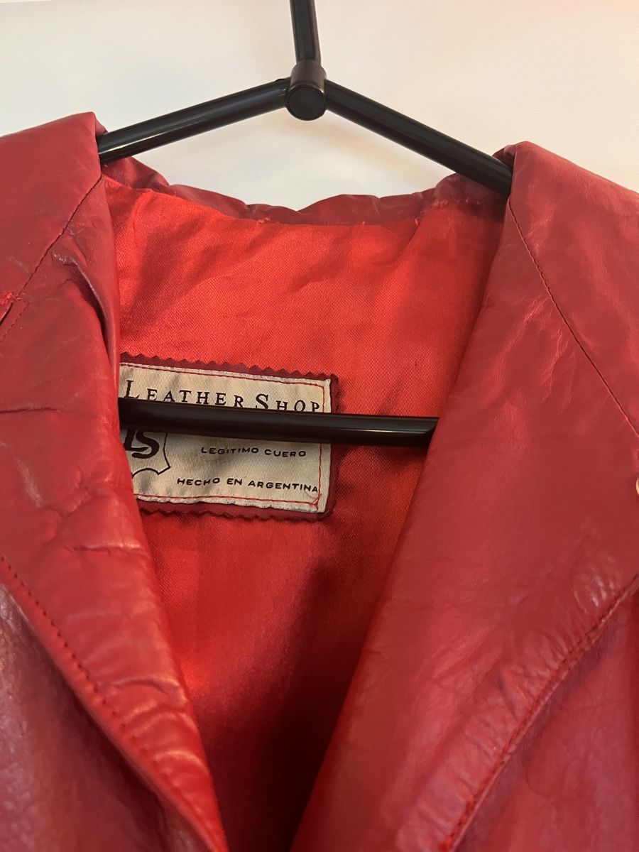 Cappotti: Rote Lederjacke vintage – Usato da Zürich venduto da Closetbesties 1