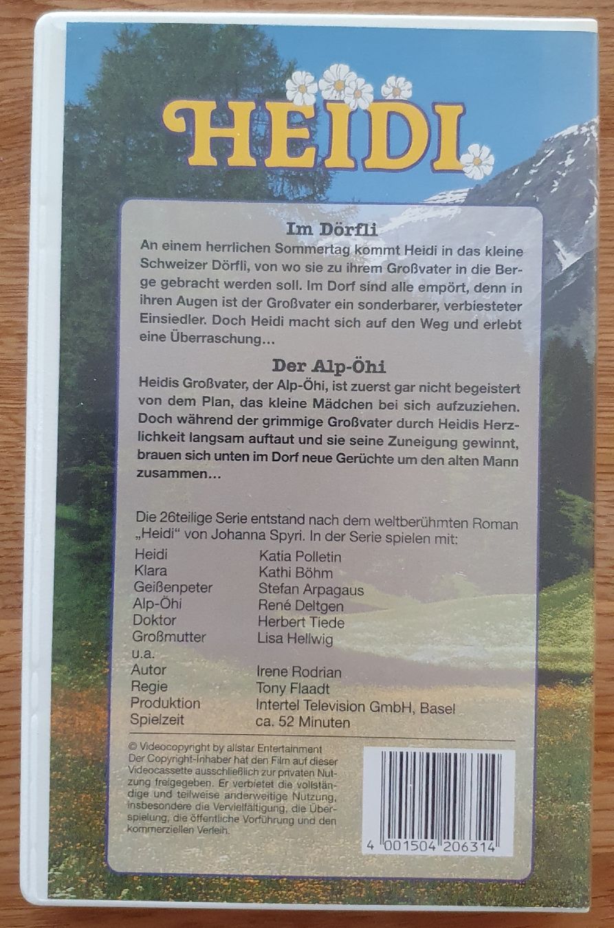 Tutti i VHS: VHS Heidi, Folge 1 & 2 – Usato da Zofingen venduto da Sammelsurium92 1