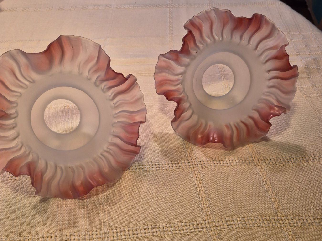 Lampen: 2 verres de lampe anciens – Gebraucht aus charmoille von mir_my9f 3