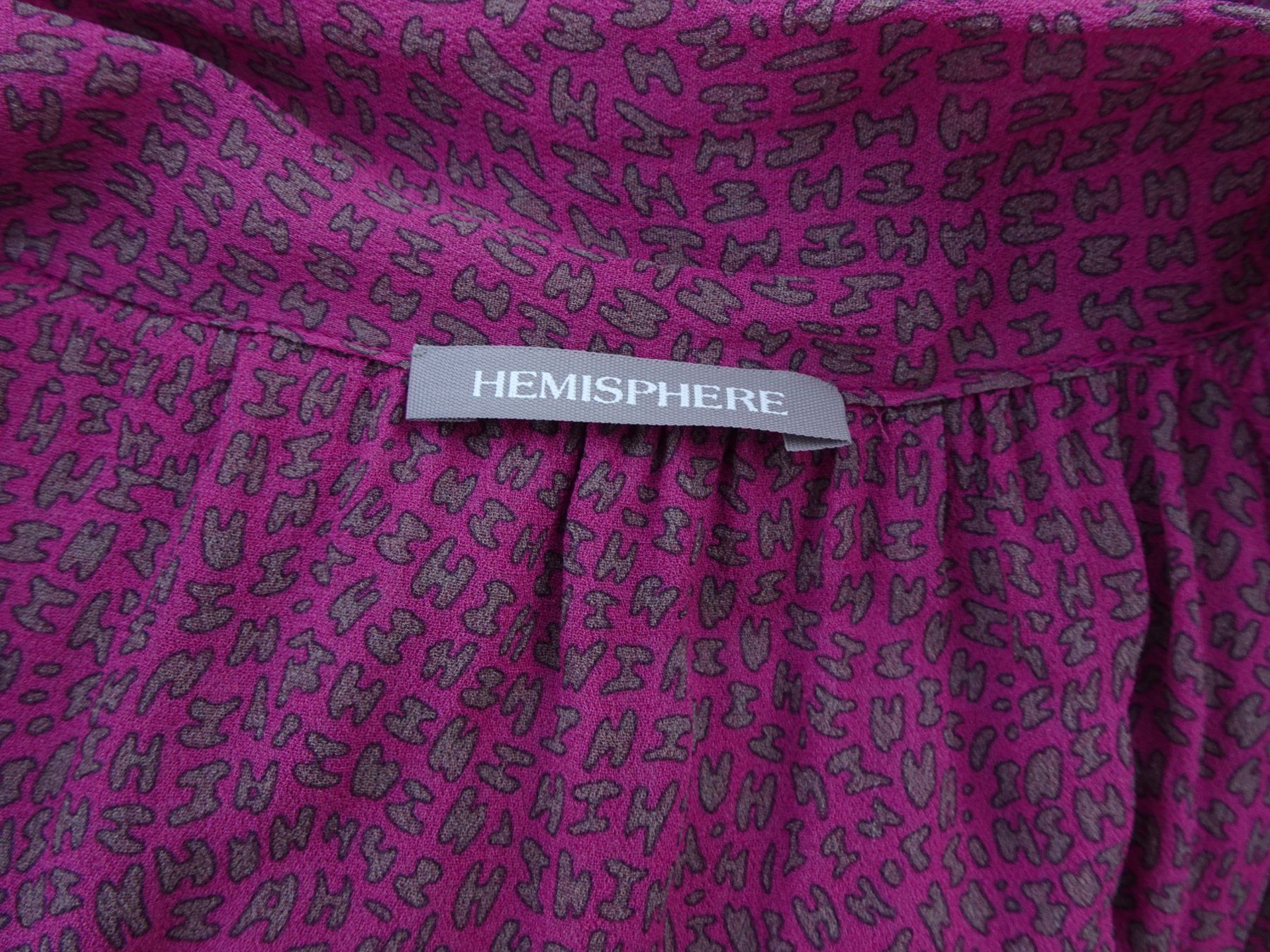 Hemisphere Camicette: Schluppenbluse Hemisphere Gr. M pink braun Bluse – Usato da Winterthur venduto da blumeblau77 2