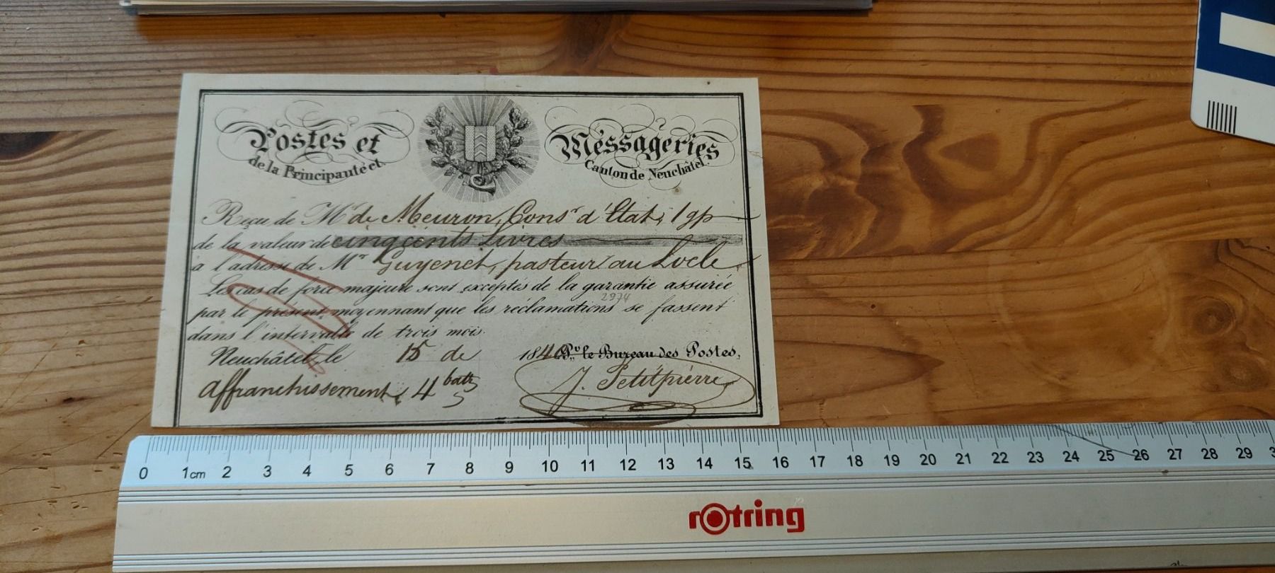 Tutti i francobolli: Telegramm, Neuchâtel 1840 – Usato da Zürich venduto da castraregina 1