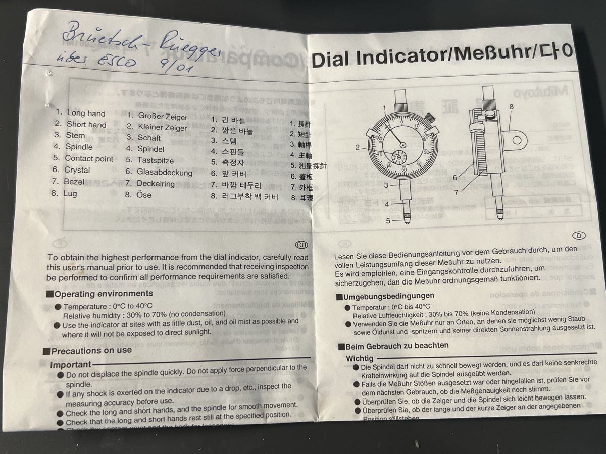 Mitutoyo Misurare: Magnetstativ mit Messuhr – Nuovo (secondo la descrizione) da Hünenberg venduto da Abtech 5